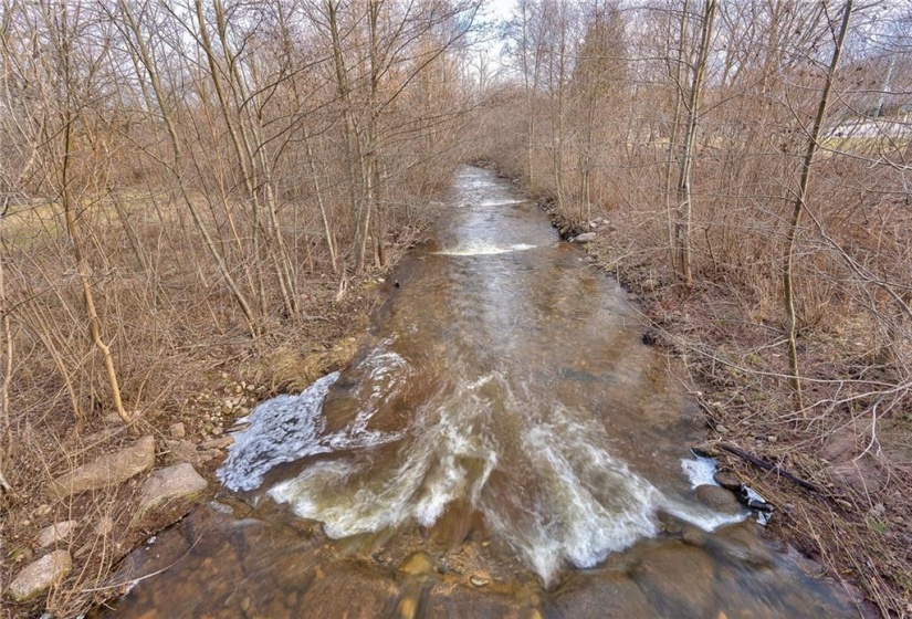 Stream located across the road