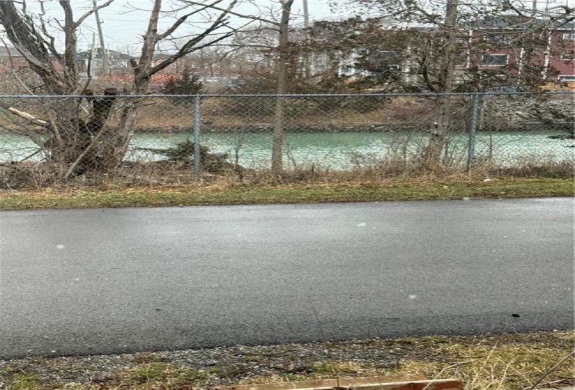 Winter canal view from front porch