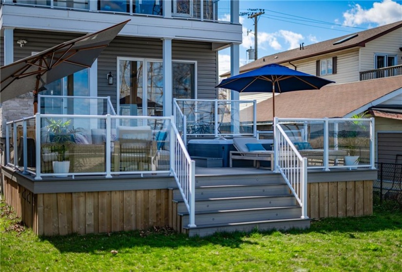 Storage access can be found underneath the entire deck, ideal for keeping patio items safely stored away in winter months.