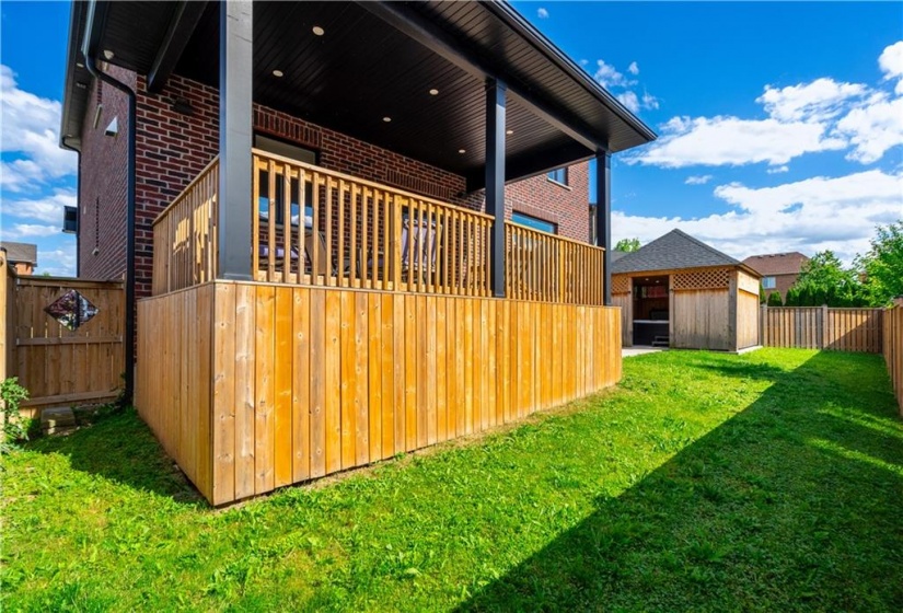 Backyard Porch with Speakers