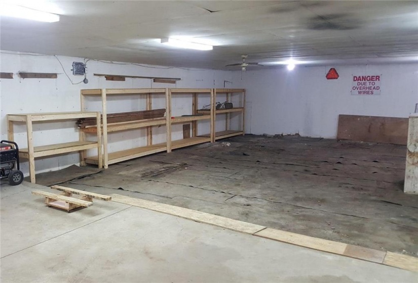 Empty shop when seller bought the property.