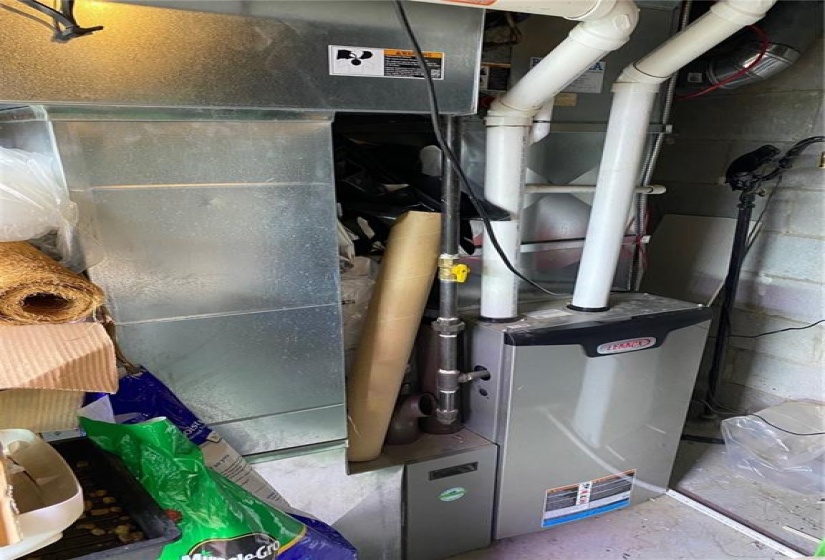 Forced air gas furnace