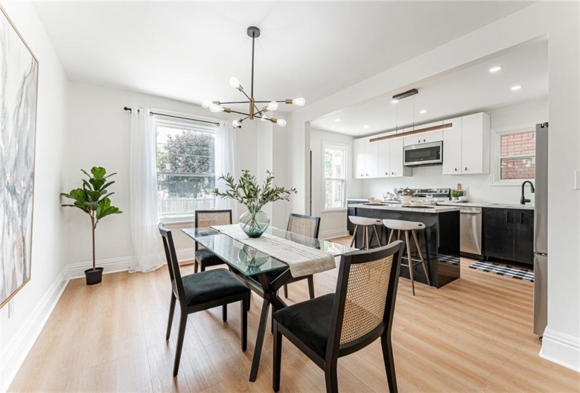 Open concept dinning room