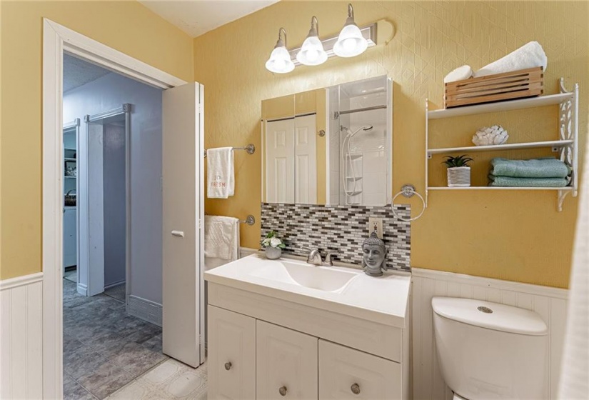 Large vanity is great for keeping all your personal items organized