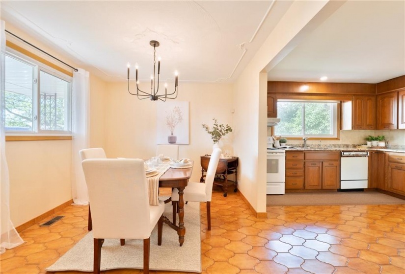 Open concept dining room