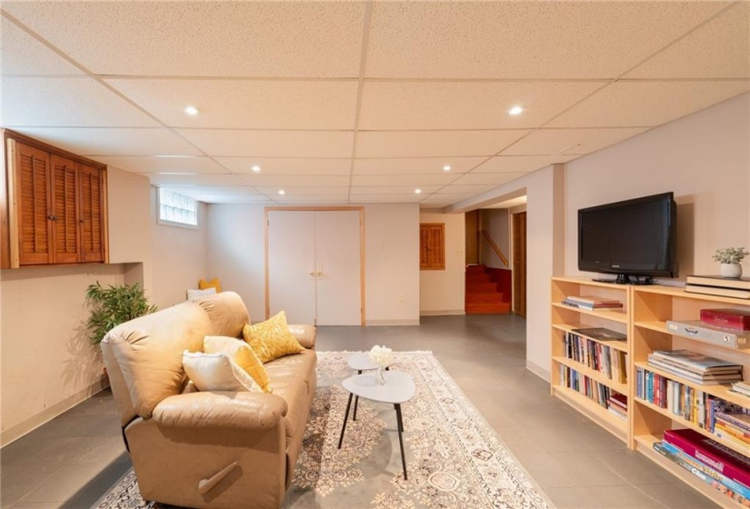 Expansive finished basement