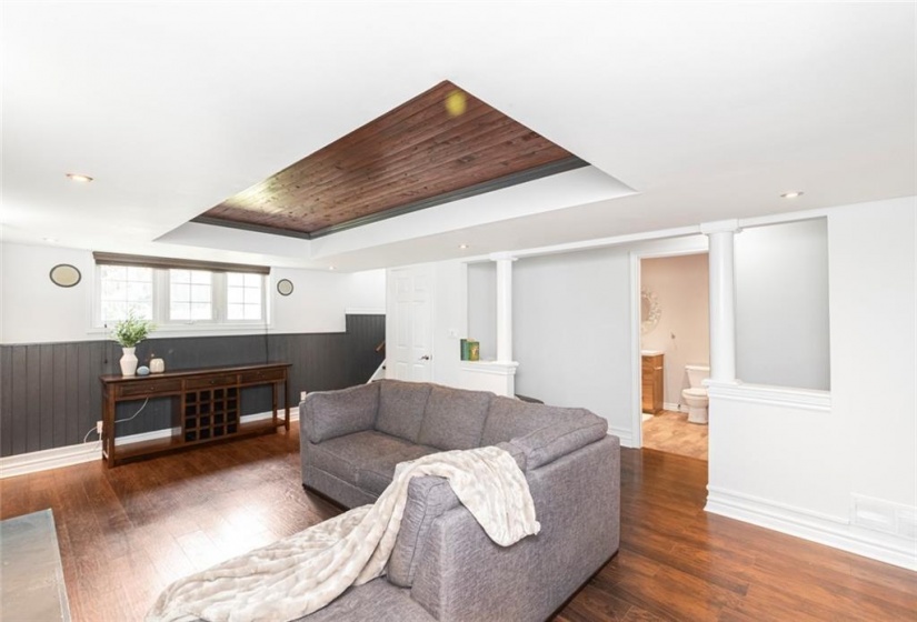 Family Room with Tray Ceiling.