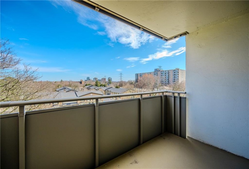 South facing views from the balcony.