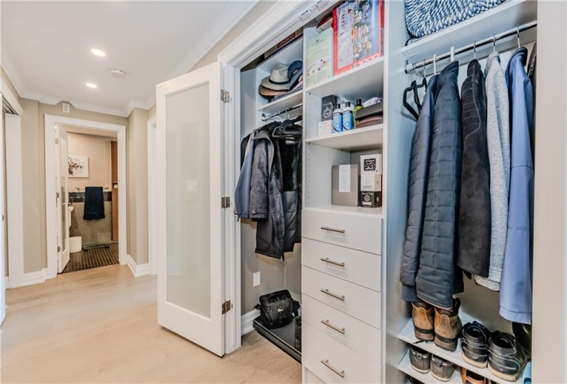 A closet space that speaks luxury and order.