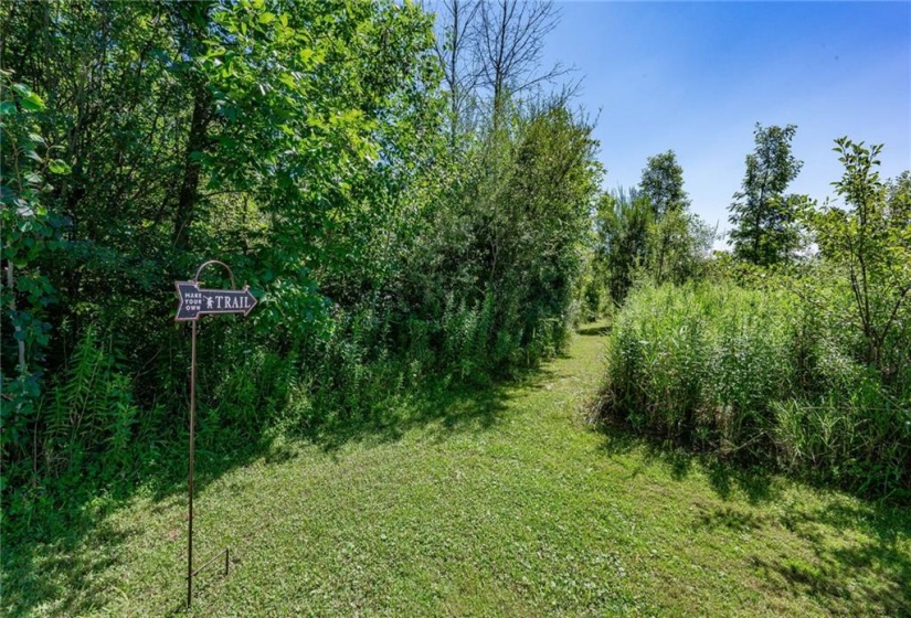 Walking Trail Entrance at Rear of Property