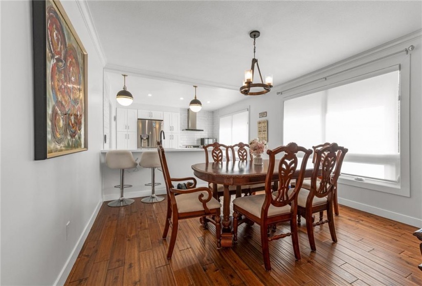 Dining room right off the kitchen