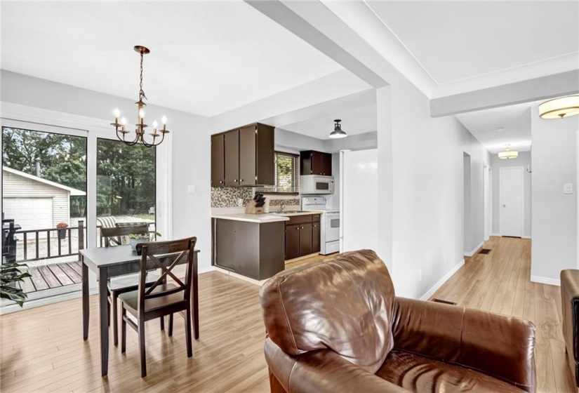 open concept dining and living room