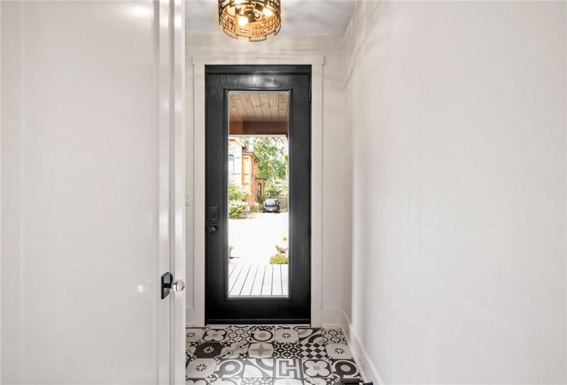 Ciot patterned tile and new exterior door (2018)