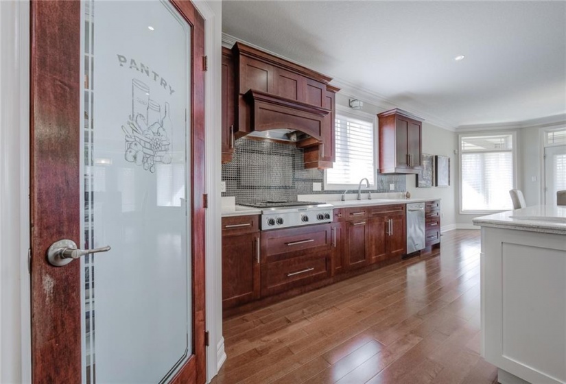 Walk-In Pantry with Built-Ins & Window