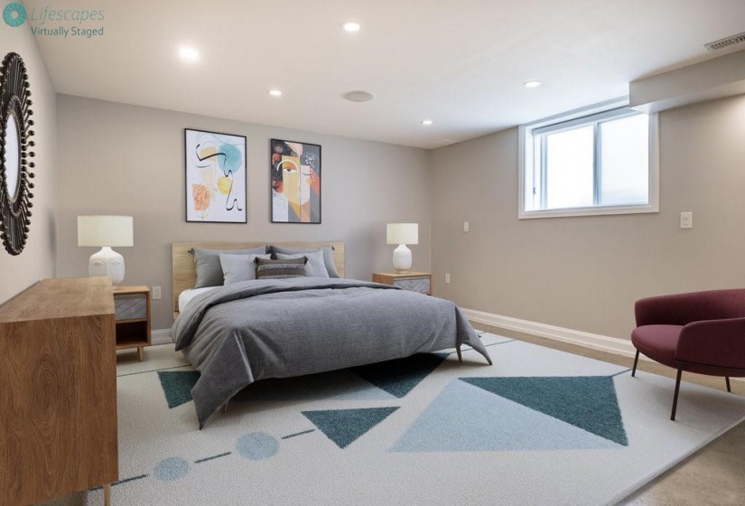 Spare Room Virtually Staged As Bedroom