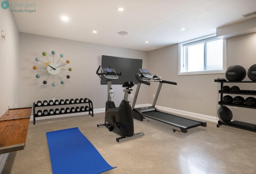 Spare Room Virtually Staged As A Home Gym