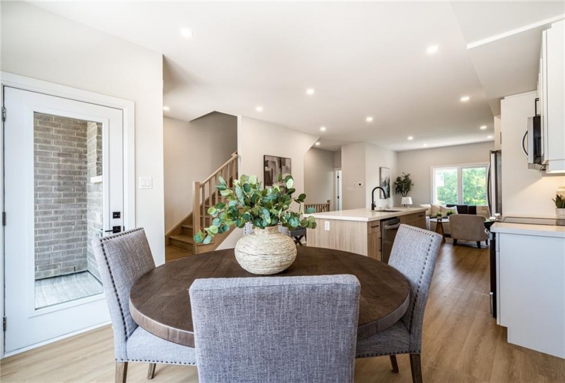 Dining area enhanced by a Covered Balcony