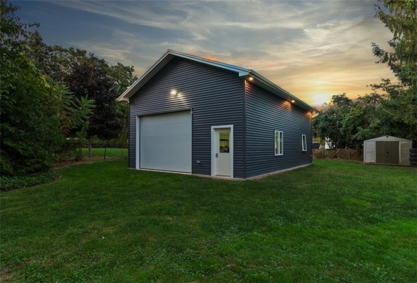 Soffit lights on detached garage