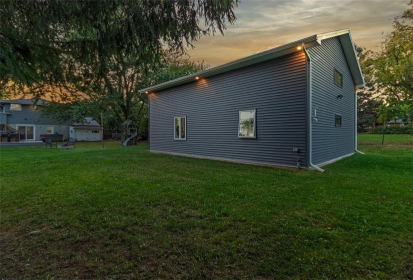 Soffit lights on detached garage