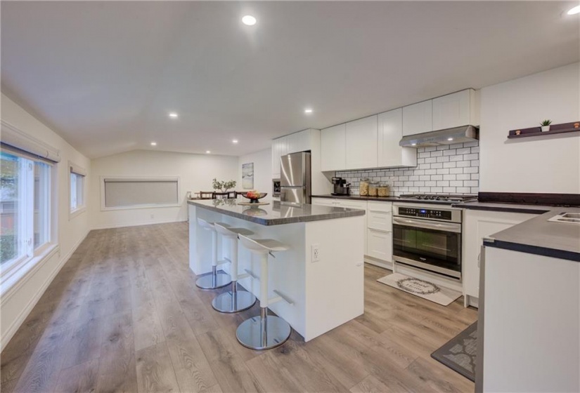 Lower level kitchen on ground floor