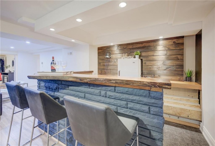 Lower level wet bar