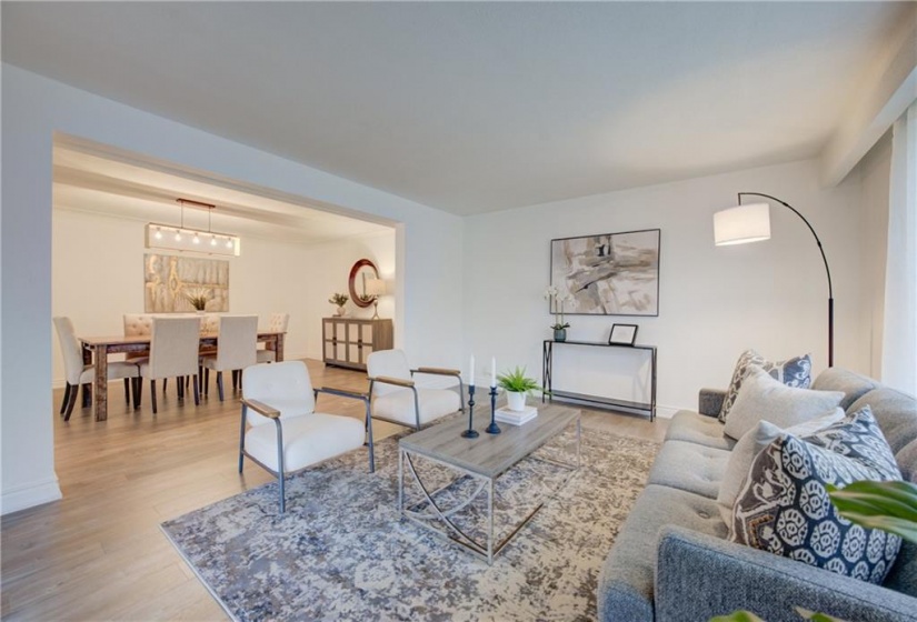 Upper level Living room dining room