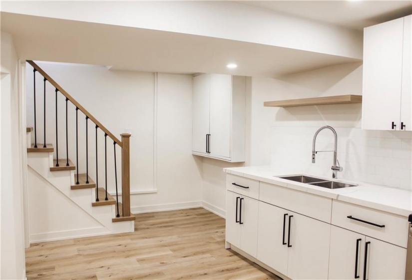 Basement Entrance and Kitchen